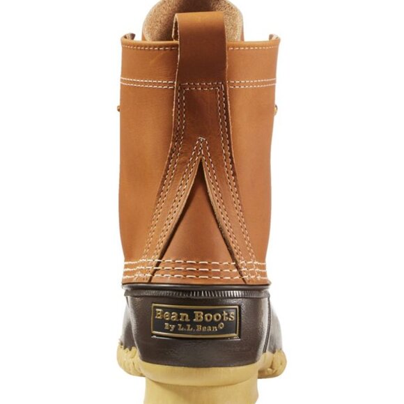 L.L. Bean Classic Tan Brown Women's 8" Leather Rubber Duck Boots Bean Boots 7 - Picture 4 of 4